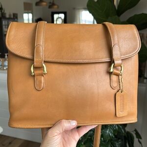 Vintage Coach Equestrian Flap Shopper in Toffee #9808